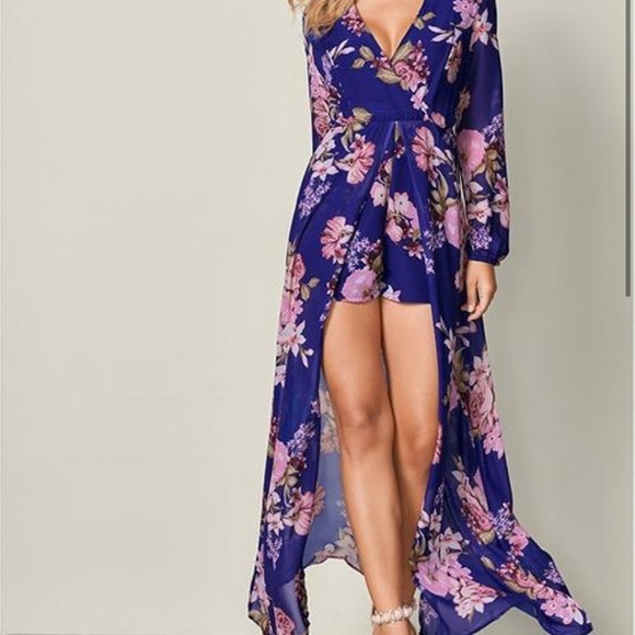 Like New Boutique Aztec Tribal Romper w/ Maxi Back - Picture 7 of 7